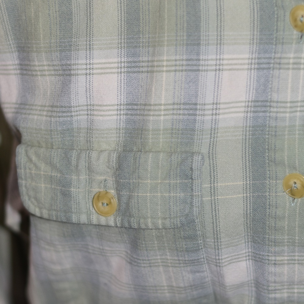 Eddie Bauer Legends M, Flannel Shirt Green plaid